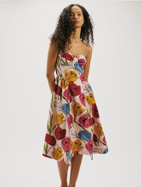 Free People Dresses & Skirts - NWT Free People Cherish Midi Dress-Spring Combo Pink